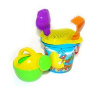 Набор №210 (ведро малое с накл., ситечко, совок №2, граб, №2, лейка №3) 0672 (1/28)